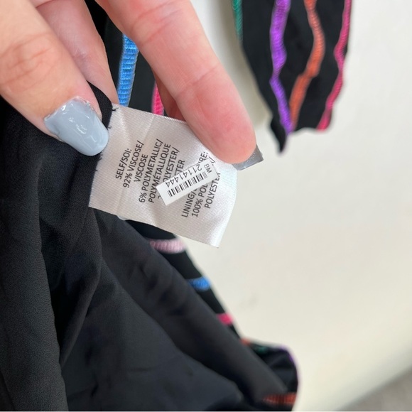 Tanya Taylor Metallic Striped Wrap Sheath Dress - Picture 7 of 7